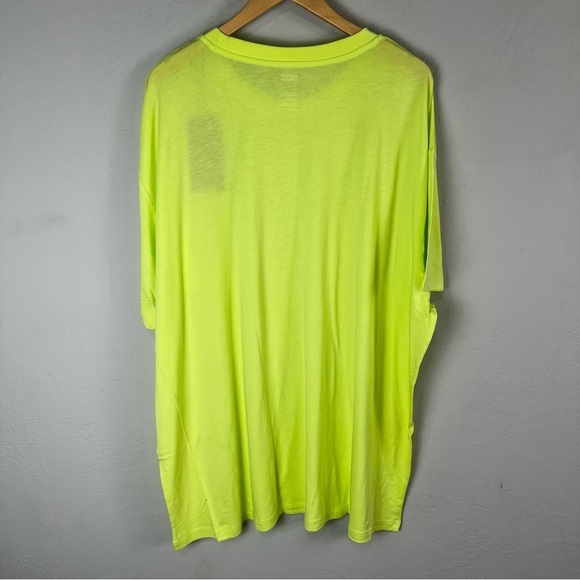 NEW Girlfriend Collective Electric Lime‎ Cupro Crewneck Tee Unisex 11 Men's 5XL - Picture 3 of 7
